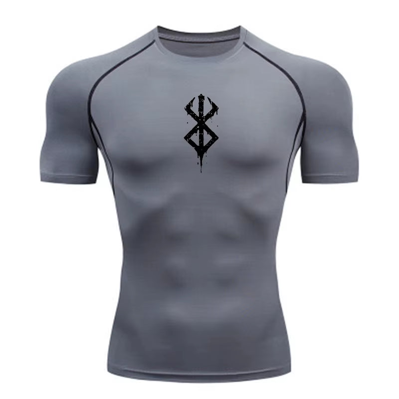 Summer Sports Tops Quick Dry Men'S Compression Shirt Short Sleeve Second Skin Gym Workout Short Fitness Running T-Shirt Men Wear