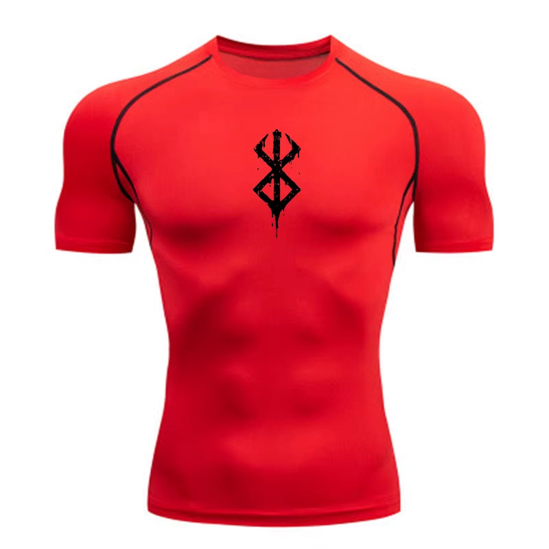 Summer Sports Tops Quick Dry Men'S Compression Shirt Short Sleeve Second Skin Gym Workout Short Fitness Running T-Shirt Men Wear